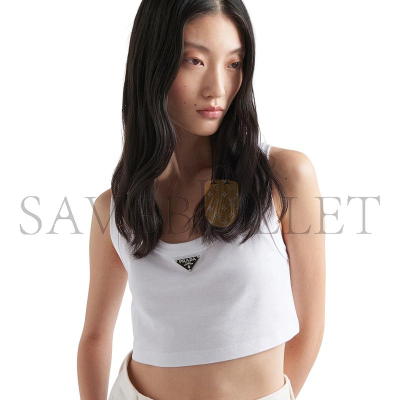 PRADA JERSEY CROPPED TOP 39546C